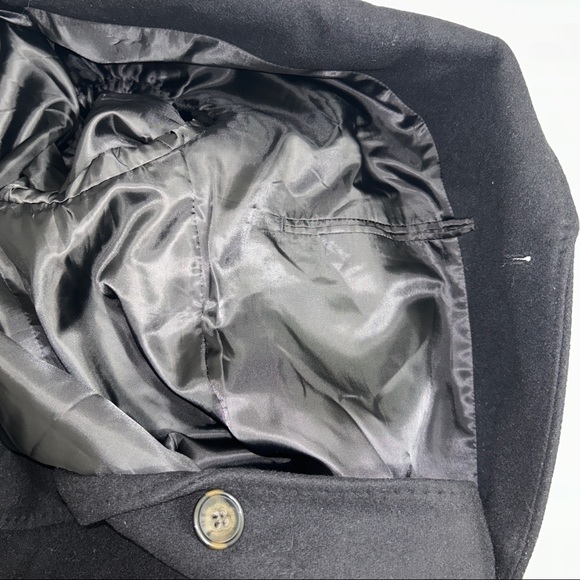 Ralph Lauren Black Wool Mixed Blend Trench Coat - Picture 8 of 12